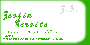 zsofia mersits business card